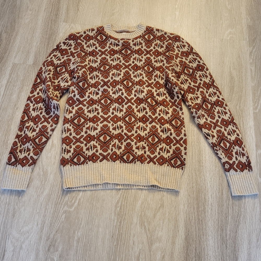 Men's Brown Patterned Sweater
